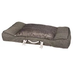 Durable linen fabric large pet accessory dog cushion