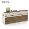 Durable OEM modern Concise Glass top front desk reception counter