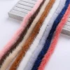 Dyed colour Colourful mink fur strips / real mink fur trimming/ genuine fur hood trim