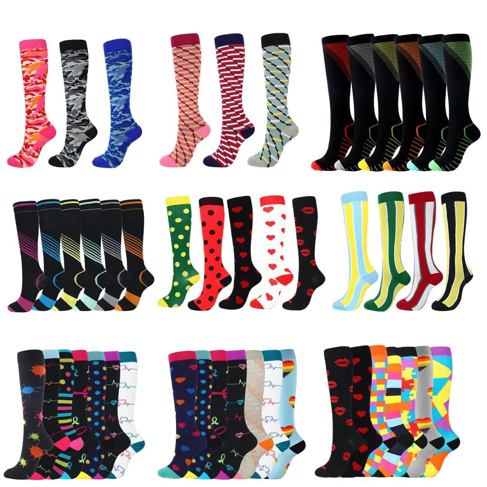 DZ 04 Compression Running Socks Knee High Compression Socks For Men And Women Customized Sport Stocking Socks