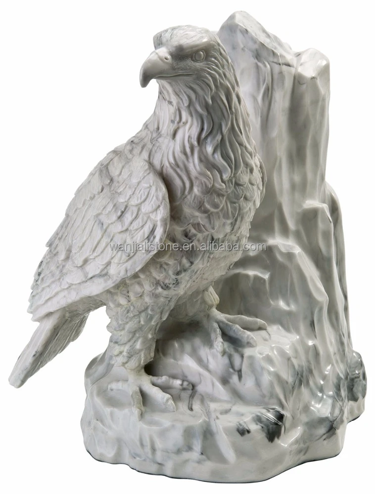 Eagle Marble Sculpture, Animal Stone Sculpture