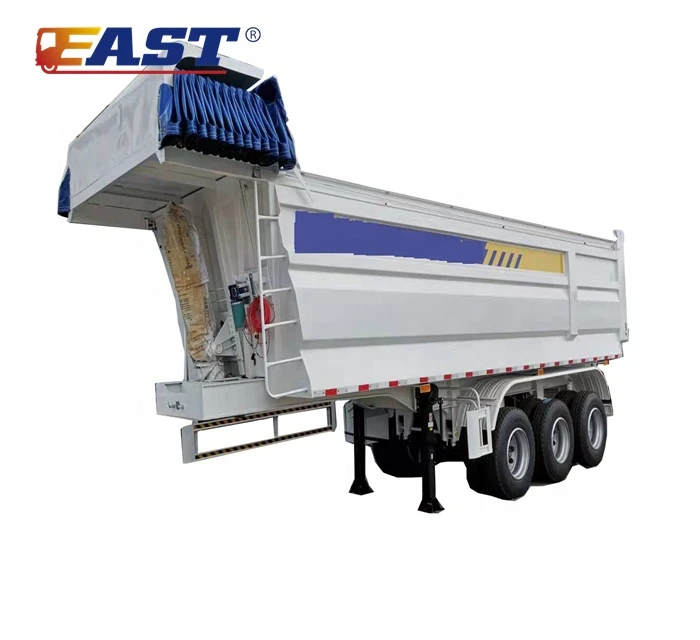 EAST tri axle dump trailer 60tons Rear Tipper Tipping Trailers End Dump Semi Truck Trailer