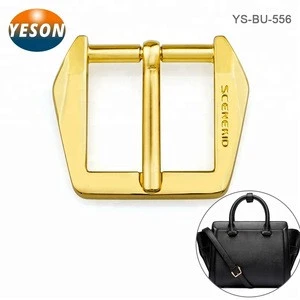 Eco-Friendly Fashion Zinc Alloy Custom Gold Metal Pin Buckle Belt With Logo
