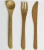 Import Eco-friendly reusable bamboo knife cutlery set flatware dinnerware utensil set from China