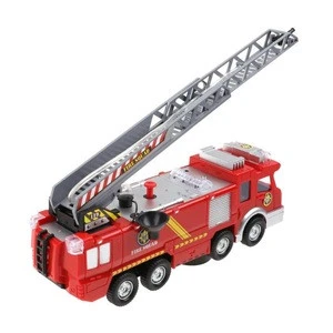 Electric Fire Truck Water Spray Fire Engine Car Plastic Pull Back Flashing Truck Vehicles Kids Educational Toys Gift