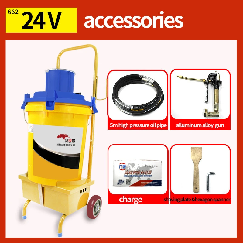 electric grease inject machine, 24v bucket grease pumps HS662