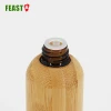 Empty Round Bottom Cosmetic Bottle with Infuser Oilve Oil Cosmetic Packaging Bottle Bamboo Lids Bottle Cover Closures