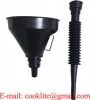 Engine Oil Fluids Gasoline Funnel with Flexible Extension & Mesh Screen Filter