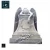 Import European India Red Engraving Gravetone Granite Heart  Headstone Carved Angel Monument Angels Sculptures from China