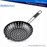 Ex-Factory Price Folding Handles Non-Stick BBQ Grill Pan bbq pan&pot(barbecue tool)
