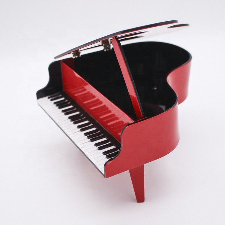Exclusive creative products mini piano decorative jewel case luxury acrylic jewelry box with custom logo