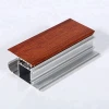 factory cheap price wooden grain transfer film aluminium alloy curtain wall profile for export to Malaysia , Singapore