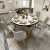 Import Factory directly sale set marble round dining tables hotel restaurant furniture OEM from China