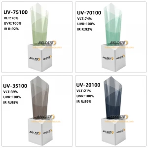 Factory hot sale UV400 skin care nano ceramic IR tinted car window glass film solar control self adhesive SCR windshield sticker