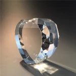 Factory New Fashion Wholesale Transparent high quality crystal crafts gift decoration heart shaped crystals