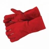 Factory-outlet 14 inches Fully Lined Cow Leather Welding Gloves/Leather Barbecue Gloves Heat Resistant & Flame Retardant Welding