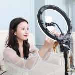 Factory Price 12 Inch Dimmable Beauty Makeup Selfie Live Camera Fill Lamp Led Table Stand Ring Light