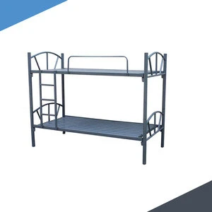 Factory price army metal bunk double folding Dormitory bed