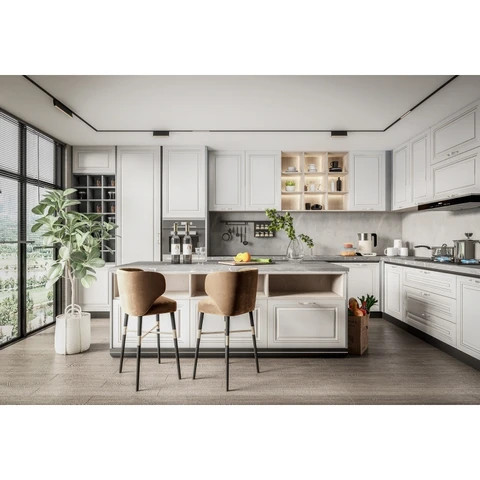 Buy Factory Price Custom Modular Solid Wood Kitchen Modern Design Smart ...