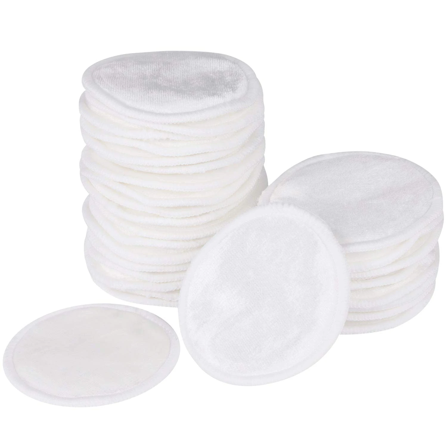 Factory Price Wholesale washable organic Facial Face Cleansing pads Reusable Bamboo Makeup Remover Pads with custom logo package