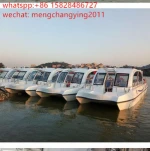 factory sales big Sightseeing boat 30 people passenger boat fiberglass water entertainment 12.0*3.5*0.95m Business yacht 10km/h