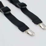 Factory supply adjustable Mens shirt condole belt Business Suspenders / mens Stays Elastic Garter Lock Clamp