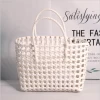 Factory Wholesale Hand-woven Shopping Basket Plastic Shopping Basket Home Storage Basket