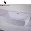 Factory Wholesale Solid Surface Resin Stone Rectangle Double Basin Bathroom Sink