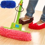 Factory Wholesale Unisex Reusable Washable Indoor Floor Foot Socks Dust Dirt Hair Cleaner Mop Slippers Mop Shoes