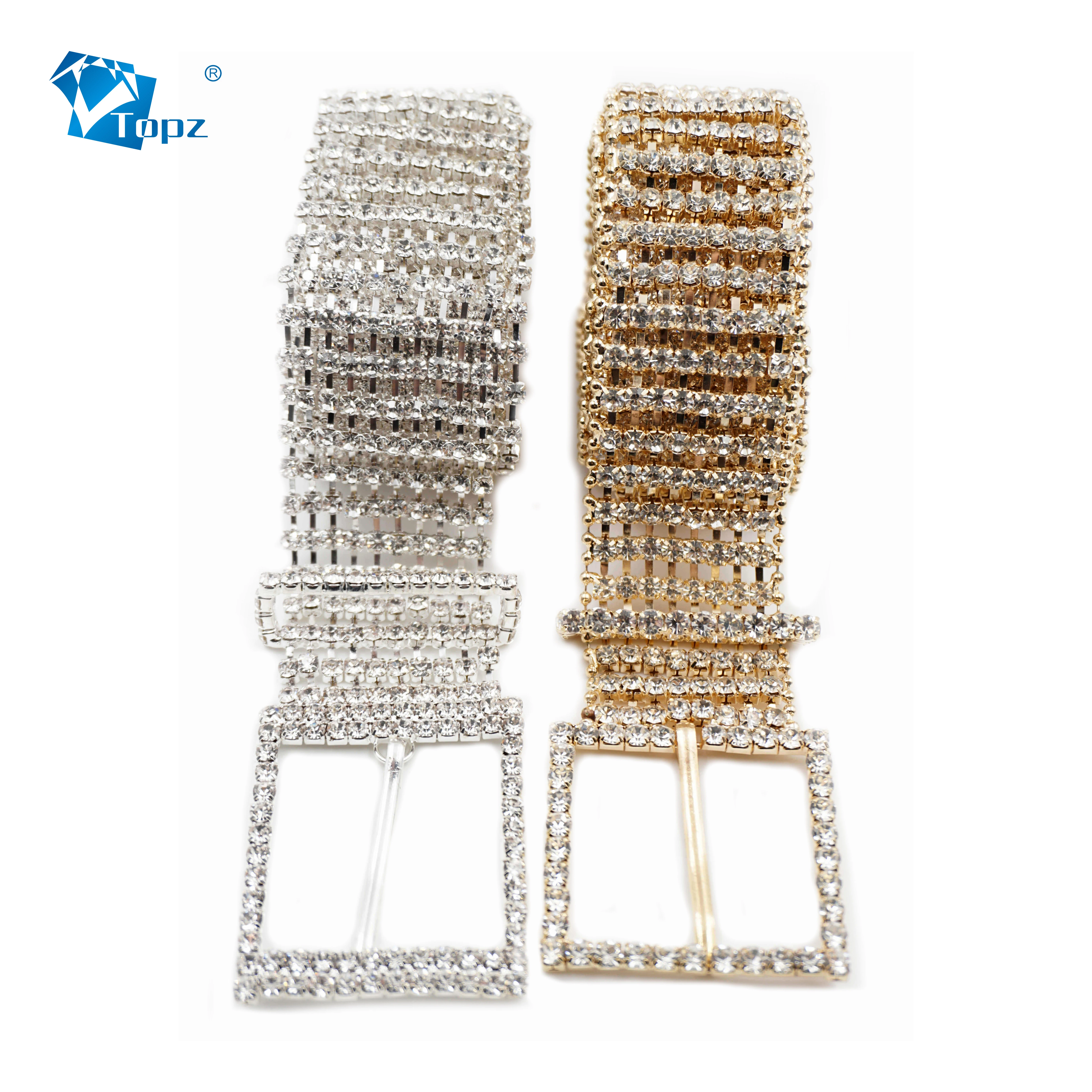 Fashion Blingbling crystal stone cup chain trimming women belts wholesale