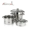 Fashion design 32cm de ollas three layers steamer pot stainless steel large food steamer
