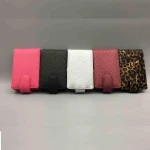 Fashion USA Popular multi colors glass mirror inside pu lip gloss case lipstick holder