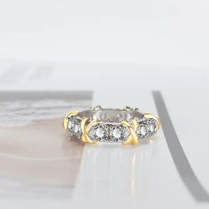 Fashion Women Couple Gold Rings Wedding Cheap Metal Cz Ladies Finger Jewelry Stone Vintage Gold Wedding Engagement Wedding Ring