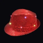 Fashion Women Men LED Light UpParty Dnace  Hat Jazz Caps Fancy Dress Dance Club Party Hat
