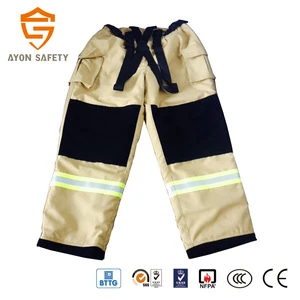 fire fighting gear with breathable fabric lining, fireman uniform clothing, EN469 custom turnout gear for protection