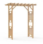FixtureDisplays Wood Plastic Arbor Arch Wedding Garden Trellis Climbing Planting Patio Decor 10017