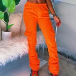 Fleece Solid Pockets Sweatpants Women Autumn Winter Streetwear Casual Pants Workout Active Wear Trousers Female Outfits