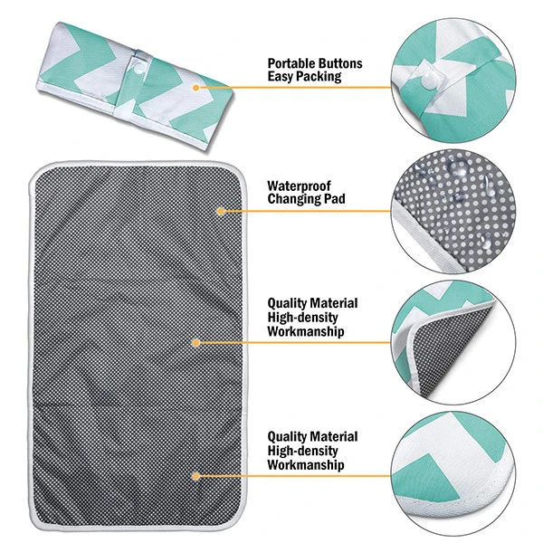 Foldable Waterproof Changing Pad Diaper Portable Baby Diaper Cover Mat Wholesale Polyester Baby Portable Diaper Changing Pad