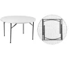 folding round table dining set camping party table plastic foldable tables for events picnic