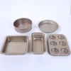 Food Safe Nonstick Bakeware Set 5pcs Kitchen Baking Tray Set 6 in 1 Carbon Steel Cake Mold Baking Tray