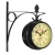 Import Free Shipping Charminer Vintage Decorative Double Sided Metal Wall Clock Antique Style Station Wall Clock Wall Hanging Clock from China