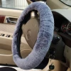 Free Shipping Soft High Quality Genuine Sheepskin Car Steering Wheel Cover