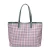 Import French niche design British retro lazy wind woolen plaid shopping bag big bun mother-in-law bag shoulder arm bag from China