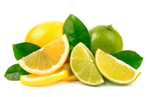 Fresh Citrus Fruits /Yellow Lemon & Green Lime, yellow Eureka fresh lemon