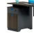 Import furniture factory sale  small standing computer  desk with metal legs from China