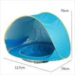 GBJ-002 Baby Beach Tent with Pool and 50+UPF UV Protection Sun Shelter for Aged 0-3 pop up tent