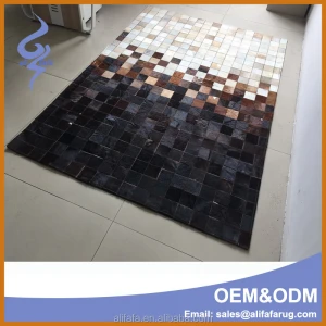 genuine cow hide leather rug