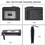 Genuine Leather Credit Card Holder, RFID Blocking  Card Holder Anti-theft Leather Slim Pocket Wallet for Men and Women