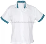 Girls School Shirt Short Sleeve Shirts School Uniform Shirts