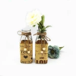 Glass Crafts Square Wedding Favor Glass Flower Vase Art Craft